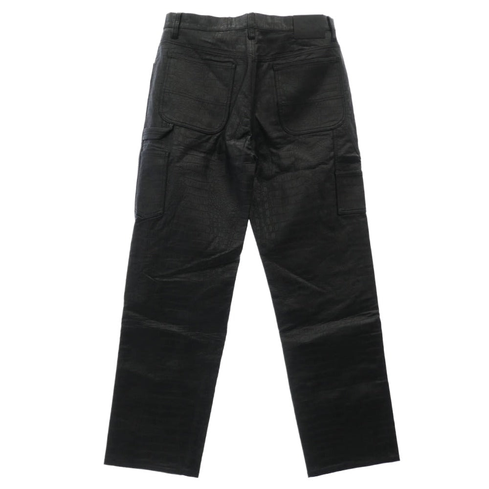 Supreme シュプリーム 22SS Faux Croc Painter Pant クロコ型押し ペインター パンツ ブラック系 32【極上美品】【中古】