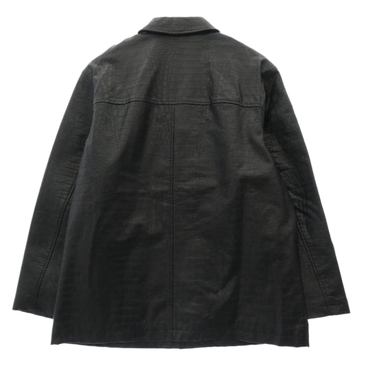 Supreme シュプリーム 22SS Faux Croc Car Coat クロコ型押し カーコート ジャケット ブラック系 M【極上美品】【中古】
