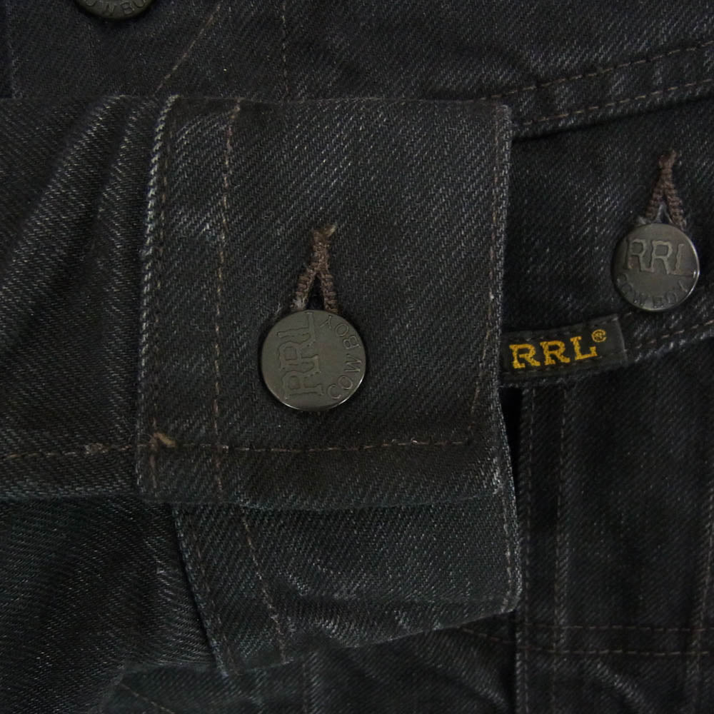 RRL ダブルアールエル Worn-In ウォーンイン ヴィンテージ加工 ブラック デニム トラッカー ジャケット ブラック系 S【中古】