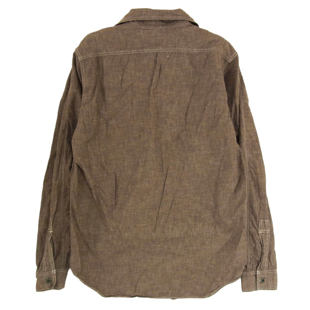 BOOTLEGGERS ブートレガーズ NEAL CASSADY ニールキャサディ シャンブレー 長袖 ワーク シャツ ブラウン系 14【中古】