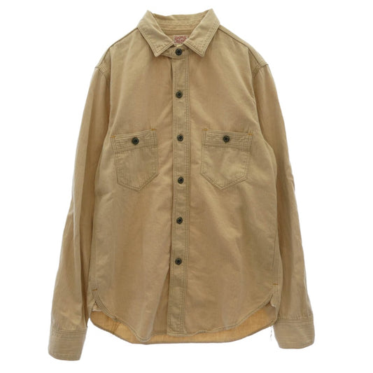 BOOTLEGGERS ブートレガーズ NEAL CASSADY ニールキャサディ ヘリンボーン 長袖 ワーク シャツ ベージュ系 ベージュ系 14【中古】