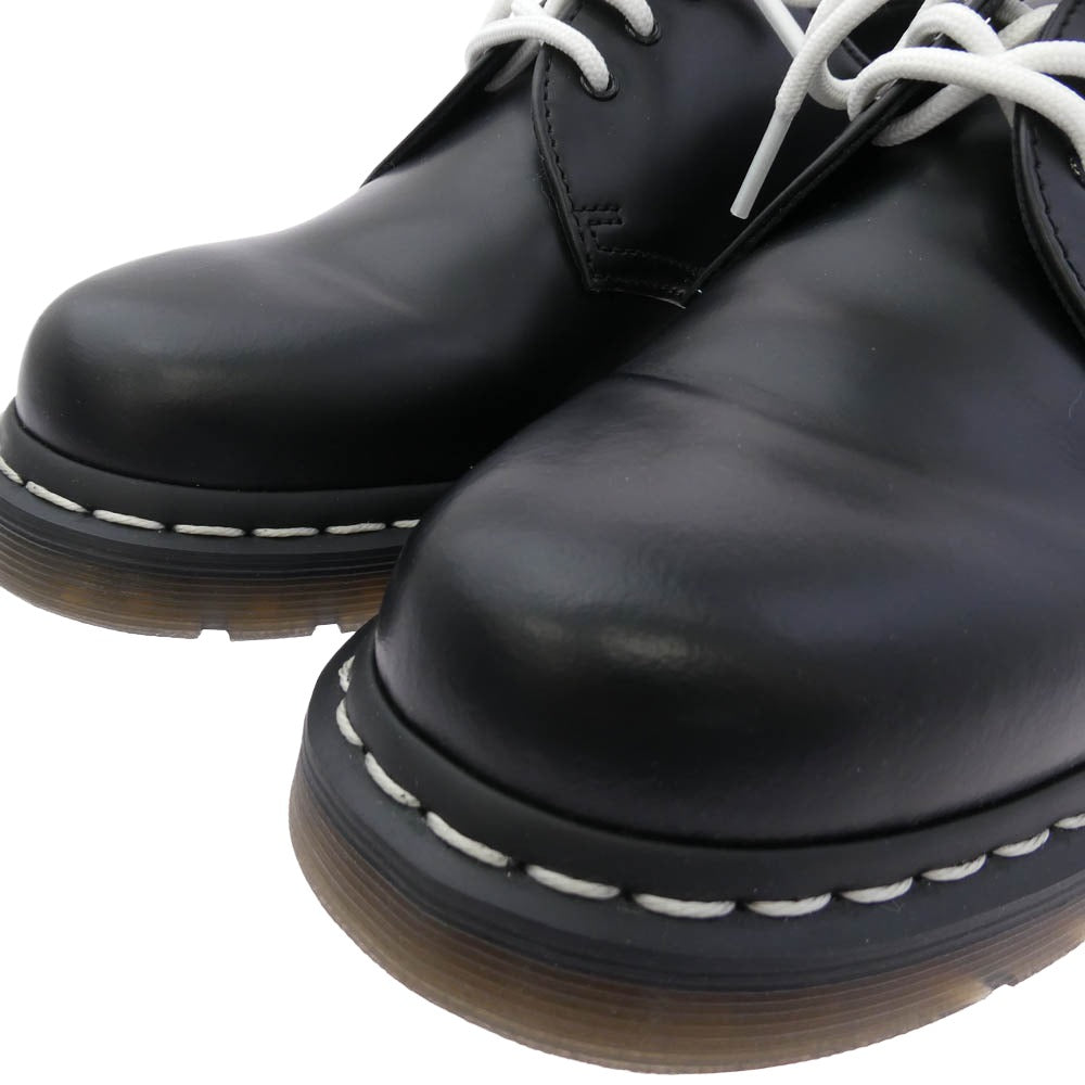 Dr.Martens ドクターマーチン 1461 ホワイトステッチ 3ホール シューズ ブラック系 ホワイト系 US8【美品】【中古】
