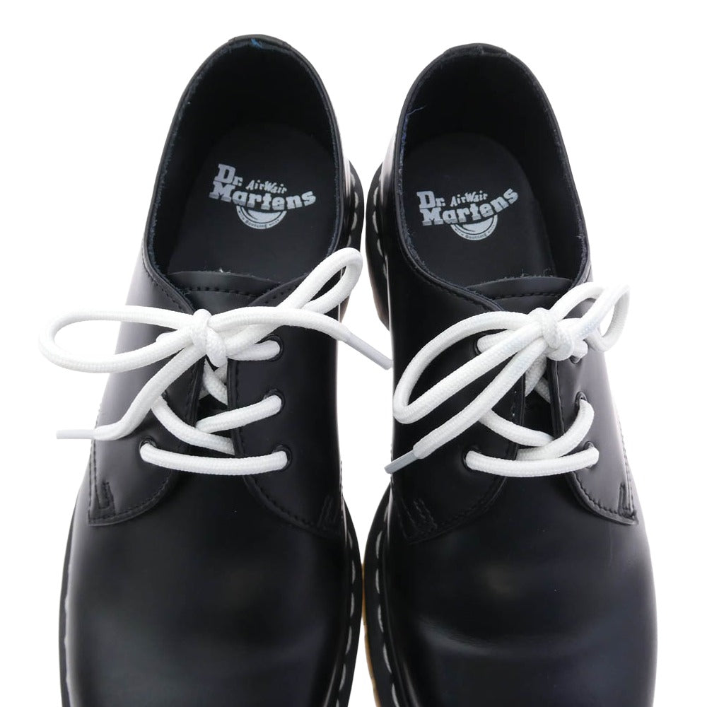 Dr.Martens ドクターマーチン 1461 ホワイトステッチ 3ホール シューズ ブラック系 ホワイト系 US8【美品】【中古】