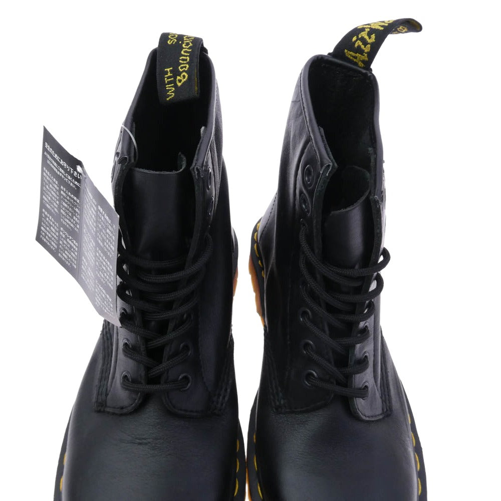 Dr.Martens ドクターマーチン 1460 NAPPA ナッパレザー 8 ホール ブーツ ブラック系 イエロー系 US7【極上美品】【中古】