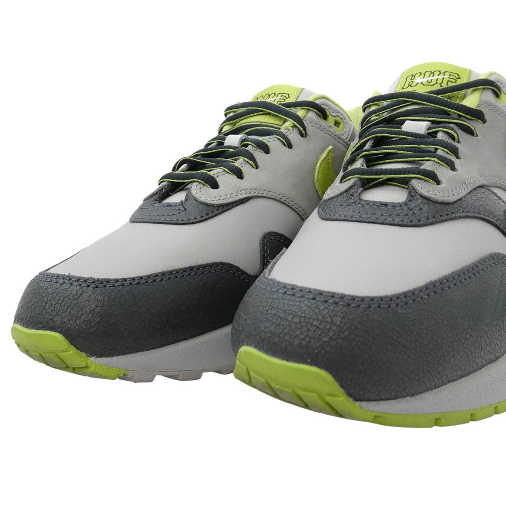NIKE ナイキ HF3713-002 × HUF ハフ Air Max 1 Anthracite and Medium Grey エアマックス1 ローカットスニーカー グレー系 グリーン系 26cm【中古】