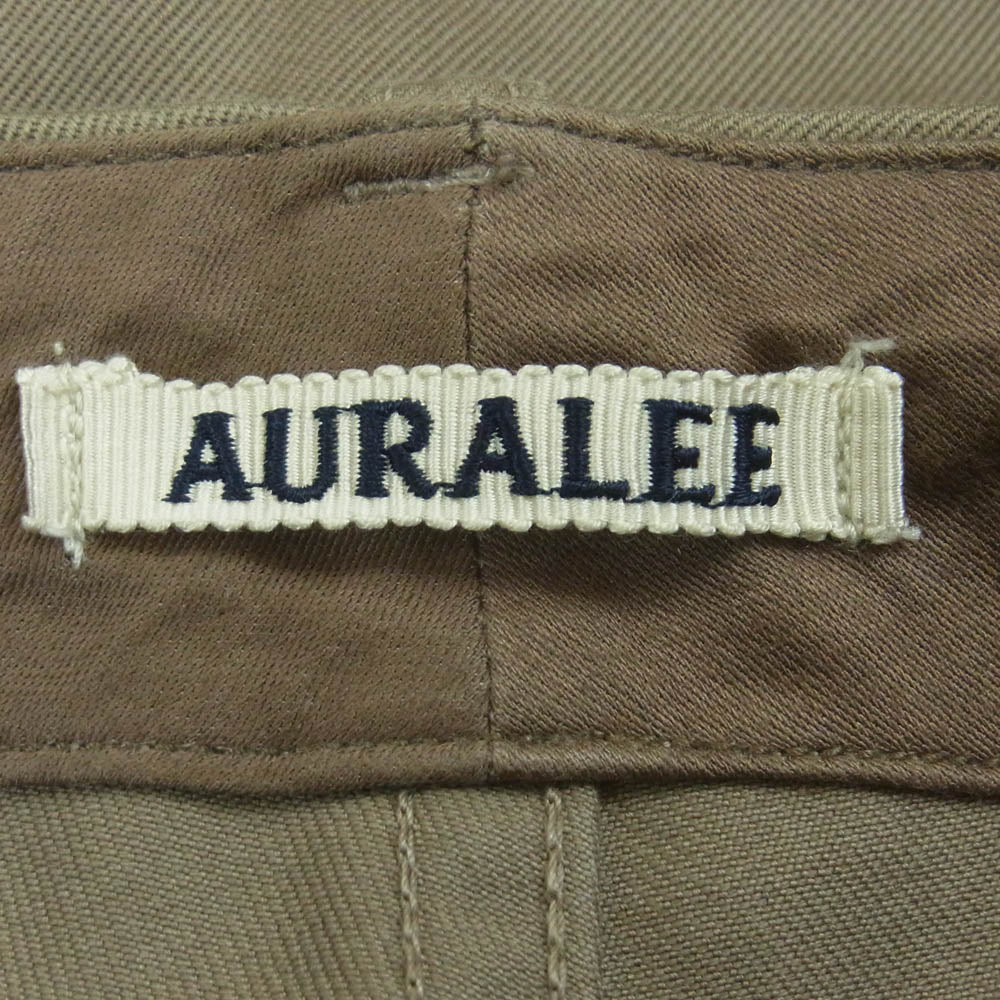 AURALEE オーラリー 19AW A9AP01CN WASHED FINX CHINO PANTS ウォッシュド フィンクス チノ パンツ トラウザー ベージュ系 グレイッシュベージュ系 4【中古】