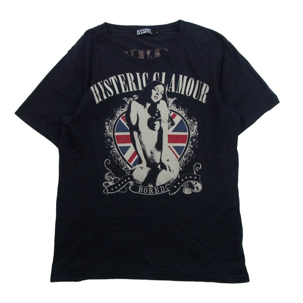 HYSTERIC GLAMOUR ヒステリックグラマー 4CT-5922 KEEP BRITAIN SEXY プリント 半袖 Tシャツ ダークネイビー系 S【中古】
