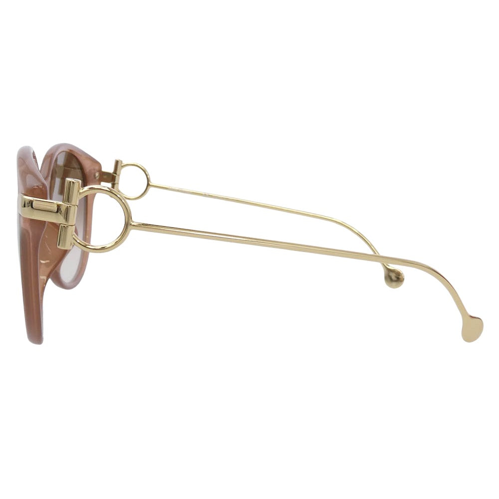 Salvatore Ferragamo サルヴァトーレフェラガモ SF934SK グラデーションレンズ サングラス ブラウン系 ゴールド系 58□17 140【中古】