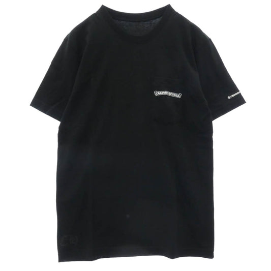CHROME HEARTS クロムハーツ（原本無） 国内正規品 CH T-SHIRT バックプリント スクロールラベル クルーネック 半袖 Tシャツ ブラック系 L【中古】