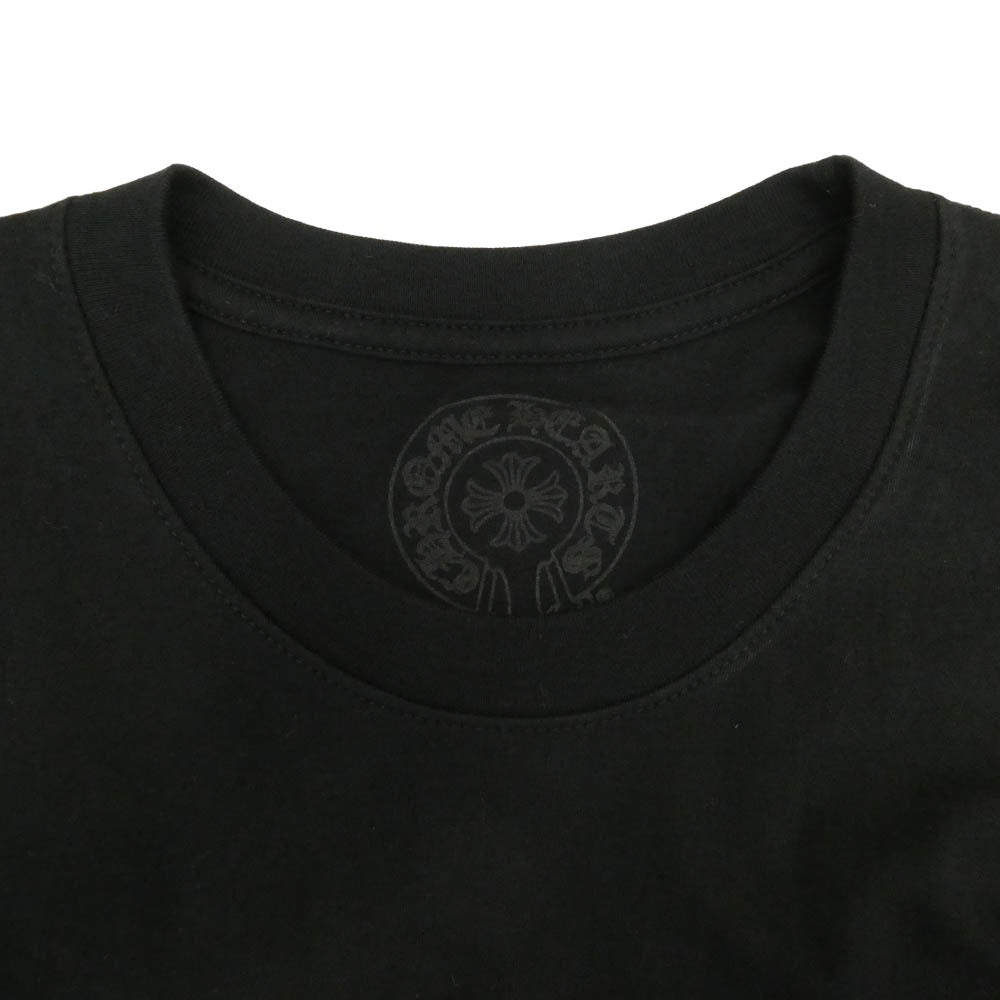 CHROME HEARTS クロムハーツ（原本無） 国内正規品 CH T-SHIRT バックプリント スクロールラベル クルーネック 半袖 Tシャツ ブラック系 L【中古】