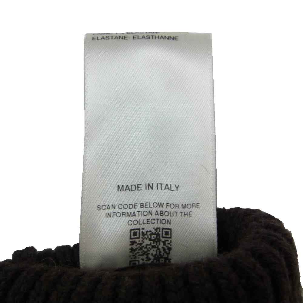 Rick Owens リックオウエンス 23AW RR02C7458-LCF SHORT RIBCUFF GLOVES ショート リブカフ ハラコ素材 グローブ 手袋 ブラウン系 7.5【中古】