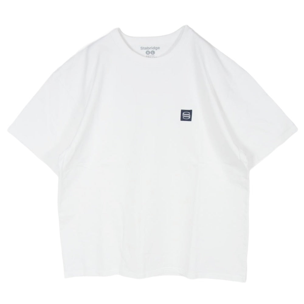 STABRIDGE スタブリッジ x the apartment ジアパートメント TOUGH WORKER'S S/S TEE タフワーカーズ ヘビーウェイト 半袖 Tシャツ ホワイト系 XL【美品】【中古】