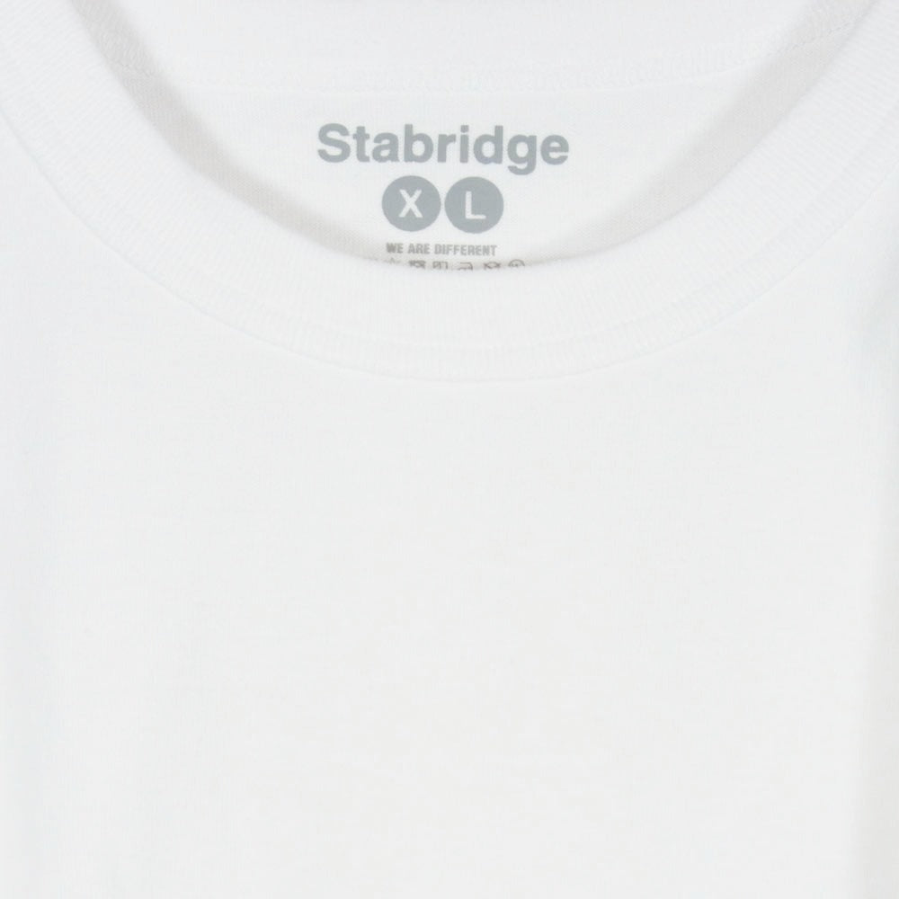 STABRIDGE スタブリッジ x the apartment ジアパートメント TOUGH WORKER'S S/S TEE タフワーカーズ ヘビーウェイト 半袖 Tシャツ ホワイト系 XL【美品】【中古】