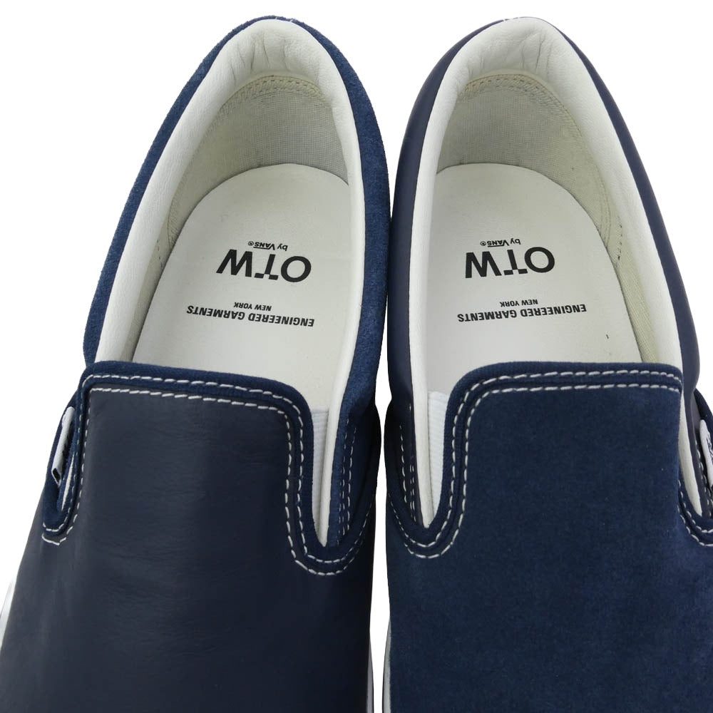 Engineered Garments エンジニアードガーメンツ VN000EBPNVY x OTW by Vans バンズ Classic Slip-On 98 スエード クラシック スリッポン スニーカー ネイビー系 28.5cm【中古】