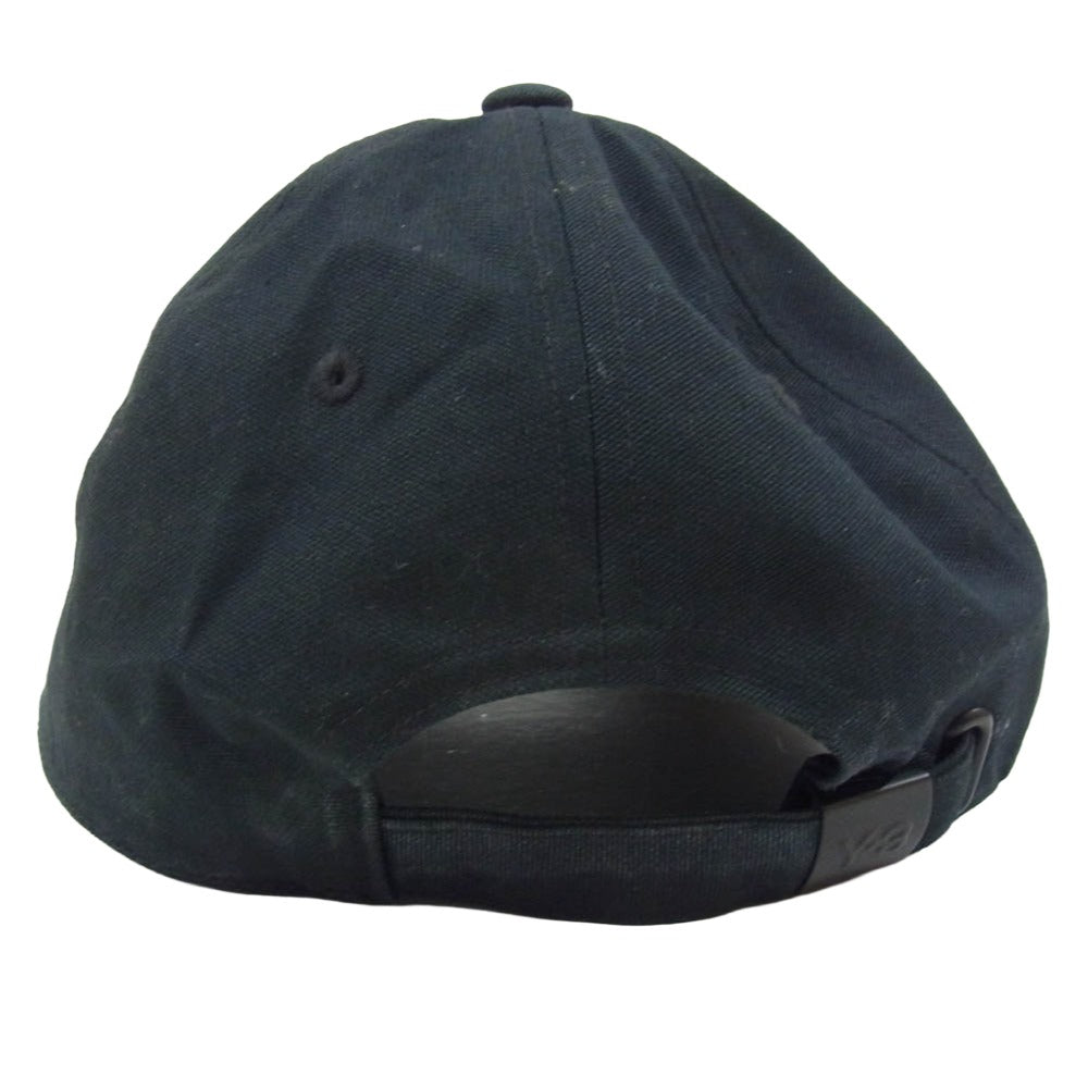 Y-3 Yohji Yamamoto ワイスリー ヨウジヤマモト JP1143 LOGO CAP ロゴ刺繍 ベースボール キャップ 帽子 ブラック系【中古】