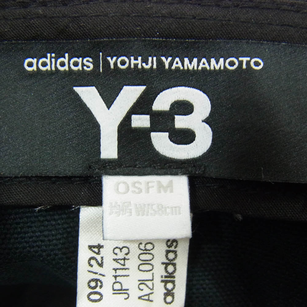 Y-3 Yohji Yamamoto ワイスリー ヨウジヤマモト JP1143 LOGO CAP ロゴ刺繍 ベースボール キャップ 帽子 ブラック系【中古】