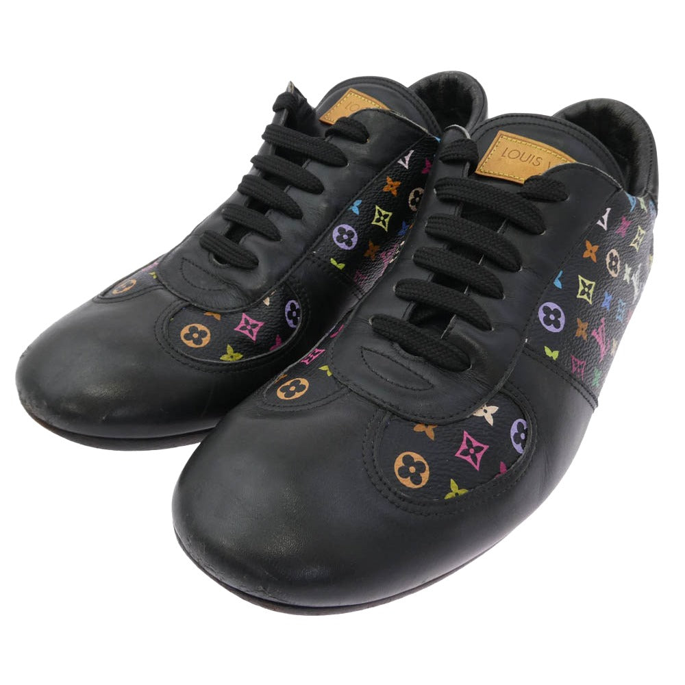 LOUIS VUITTON ルイ・ヴィトン マルチ モノグラム レザー ローカット スニーカー ブラック系 6【中古】