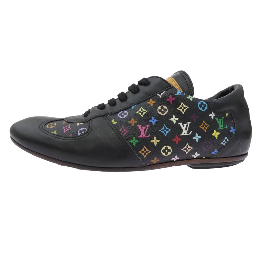 LOUIS VUITTON ルイ・ヴィトン マルチ モノグラム レザー ローカット スニーカー ブラック系 6【中古】