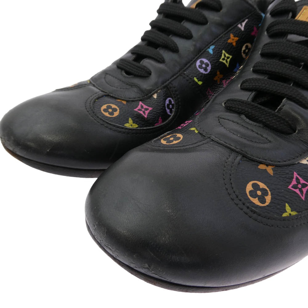 LOUIS VUITTON ルイ・ヴィトン マルチ モノグラム レザー ローカット スニーカー ブラック系 6【中古】