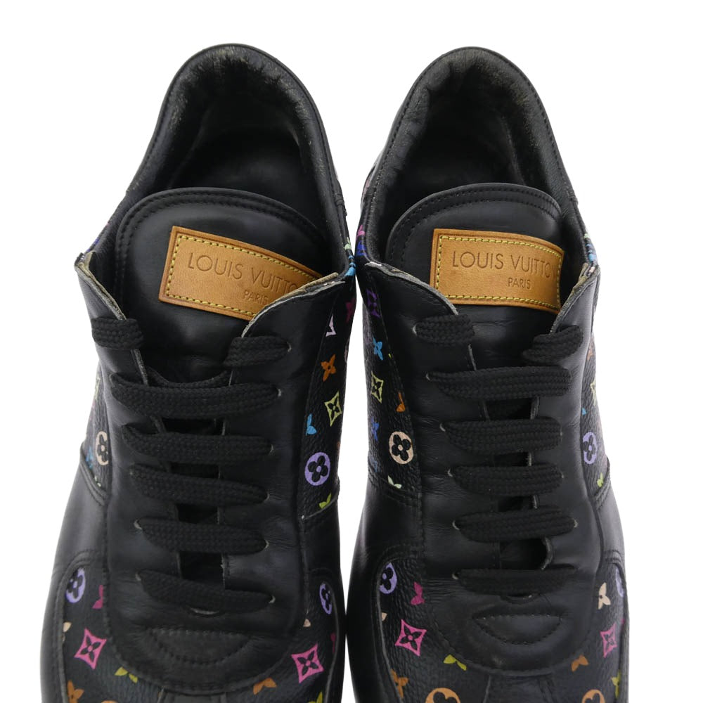 LOUIS VUITTON ルイ・ヴィトン マルチ モノグラム レザー ローカット スニーカー ブラック系 6【中古】