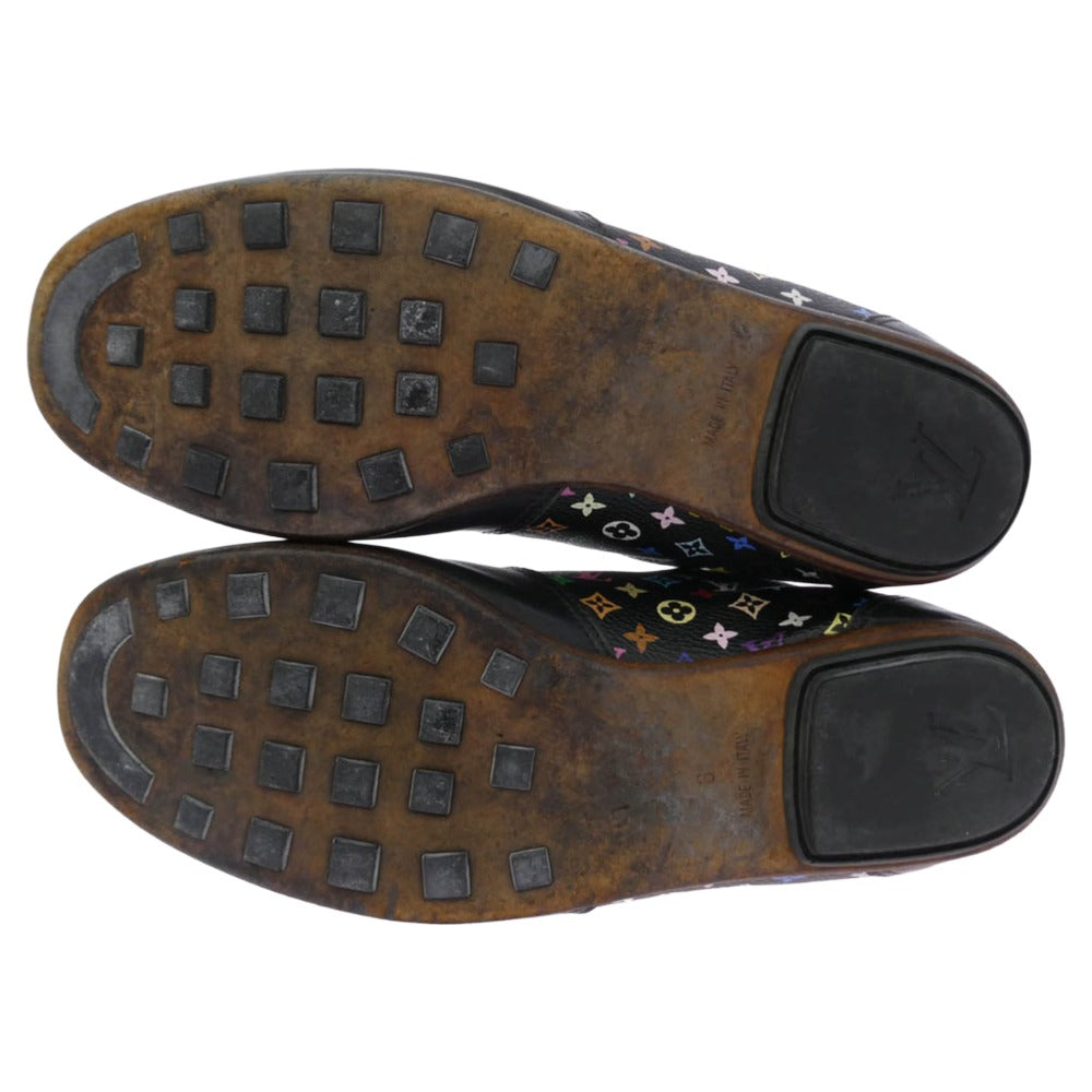 LOUIS VUITTON ルイ・ヴィトン マルチ モノグラム レザー ローカット スニーカー ブラック系 6【中古】