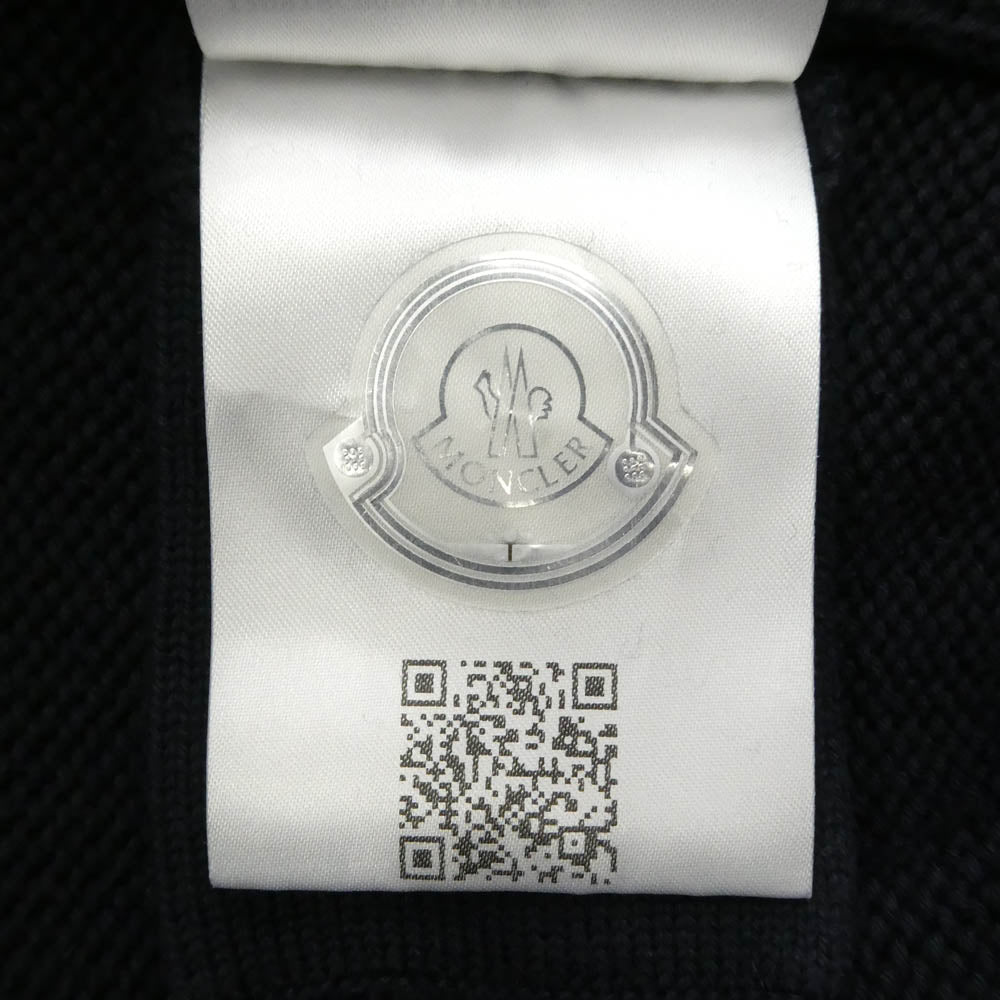 MONCLER モンクレール 23AW I20919C00002 M1509 モンクレールジャパンタグ GIROCOLLO TRICOT モノグラムパッチ コットン ニット セーター ネイビー系 XL【中古】
