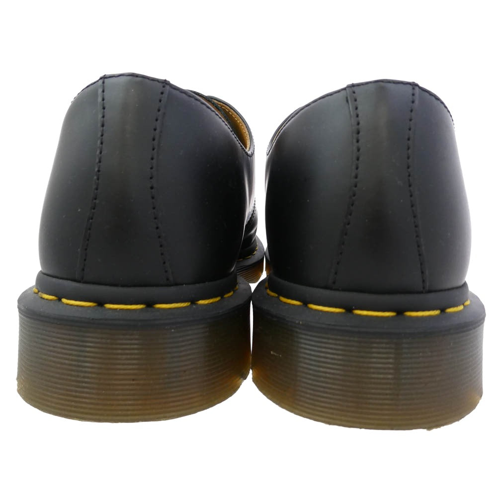 Dr.Martens ドクターマーチン イエロー ステッチ ３ホール レザー シューズ ブラック系 ブラウン系 UK10【中古】