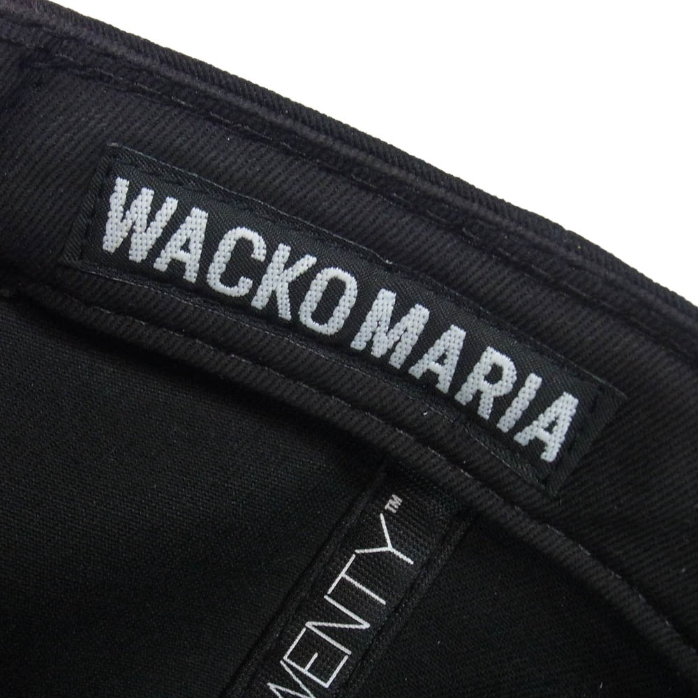 WACKO MARIA ワコマリア 24AW × NEW ERA ニューエラ ロゴ刺繍 キャップ 帽子 ブラック系【中古】
