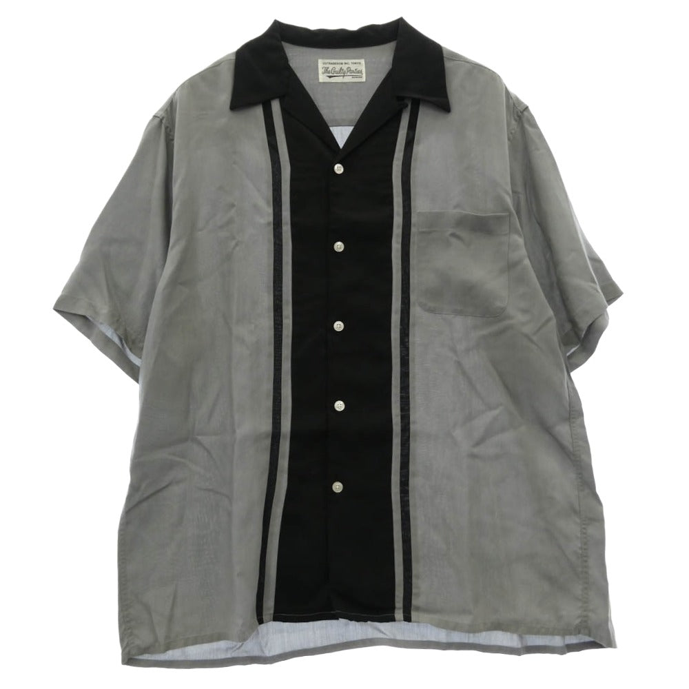 WACKO MARIA ワコマリア two tone 50's shirt ツートン 半袖 オープンカラー シャツ グレー系 XL【中古】