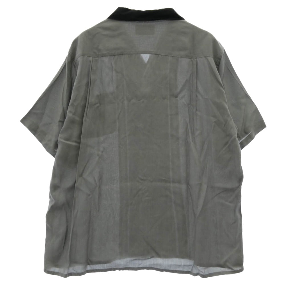 WACKO MARIA ワコマリア two tone 50's shirt ツートン 半袖 オープンカラー シャツ グレー系 XL【中古】
