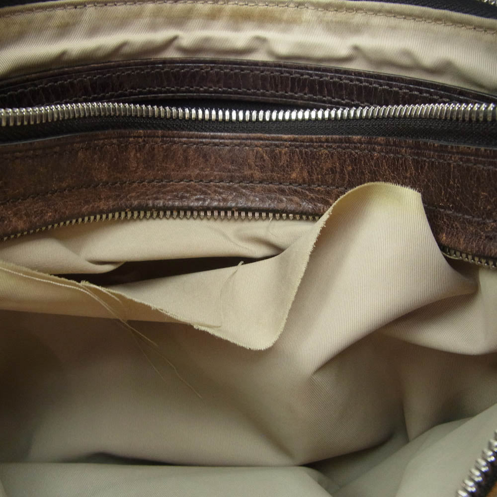 TUMI トゥミ 24105 レザー切替 ショルダーバッグ ベージュ系【中古】