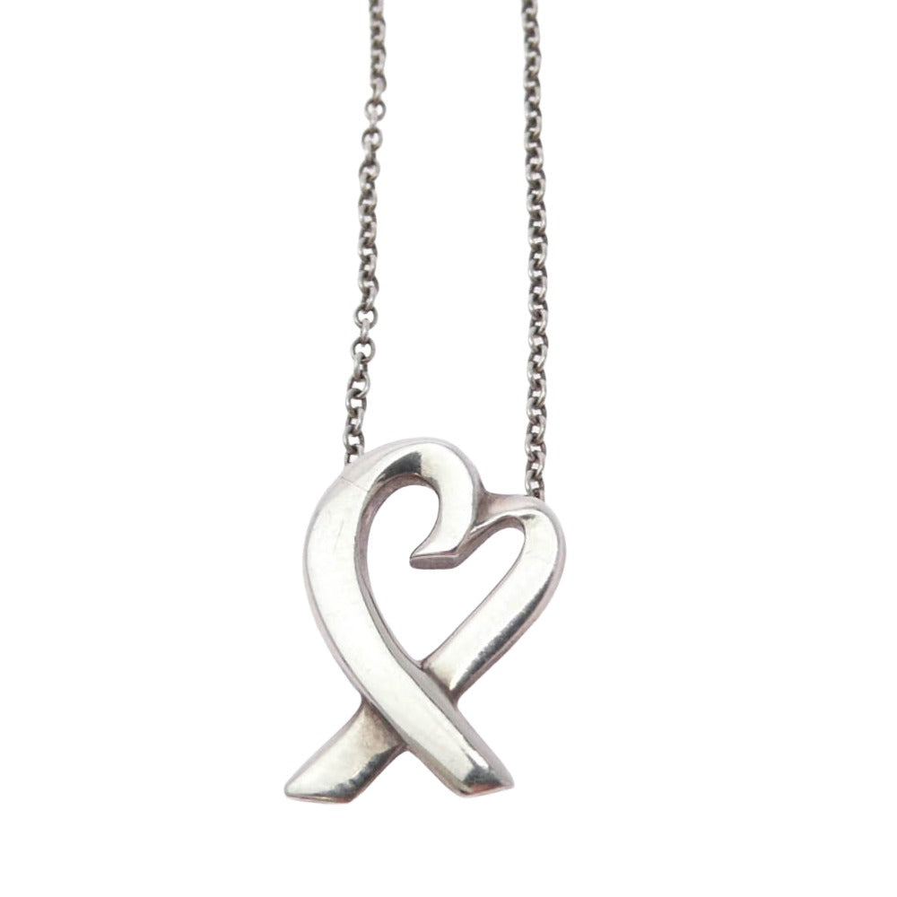 TIFFANY&Co. ティファニー ラビングハート ネックレス シルバー系【中古】