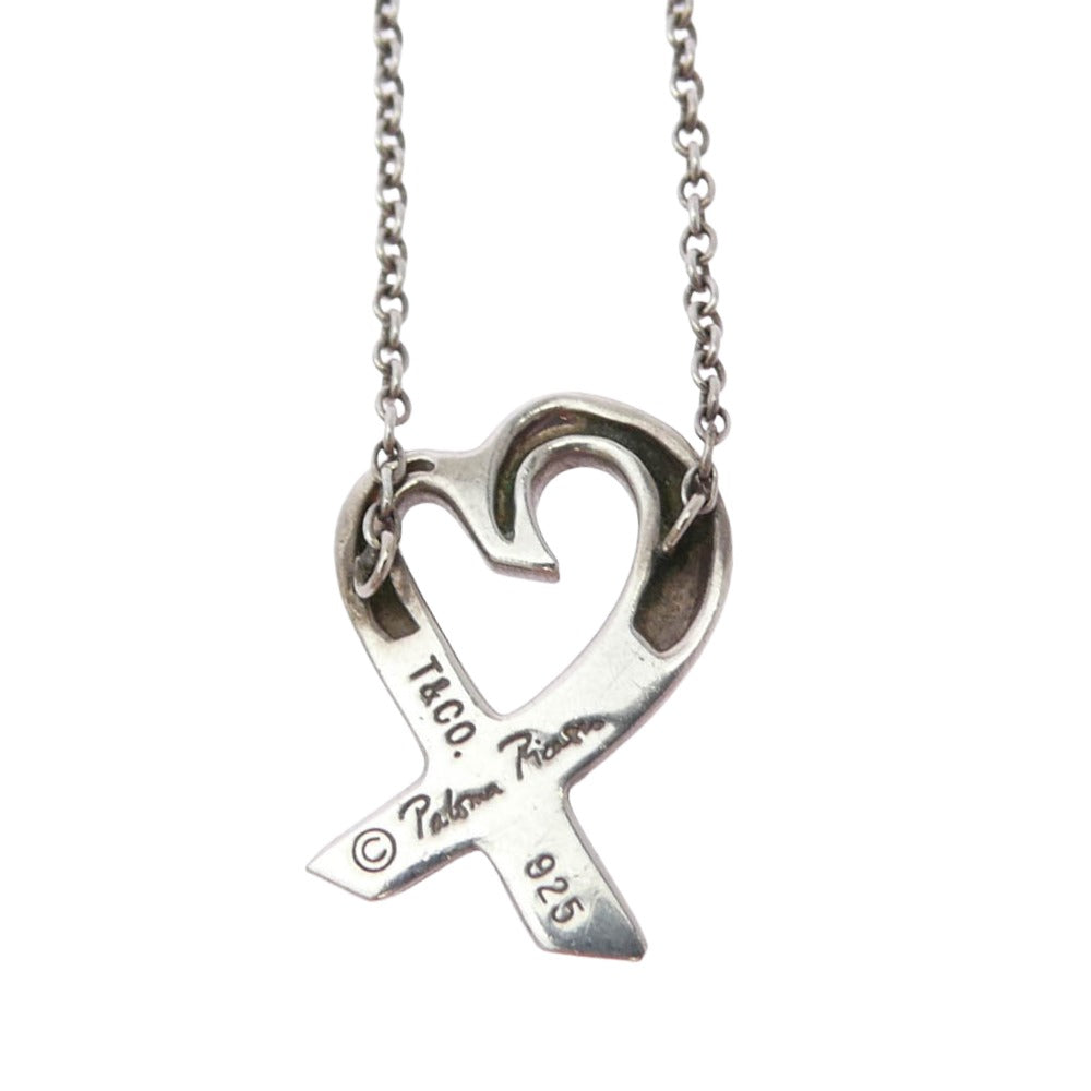 TIFFANY&Co. ティファニー ラビングハート ネックレス シルバー系【中古】