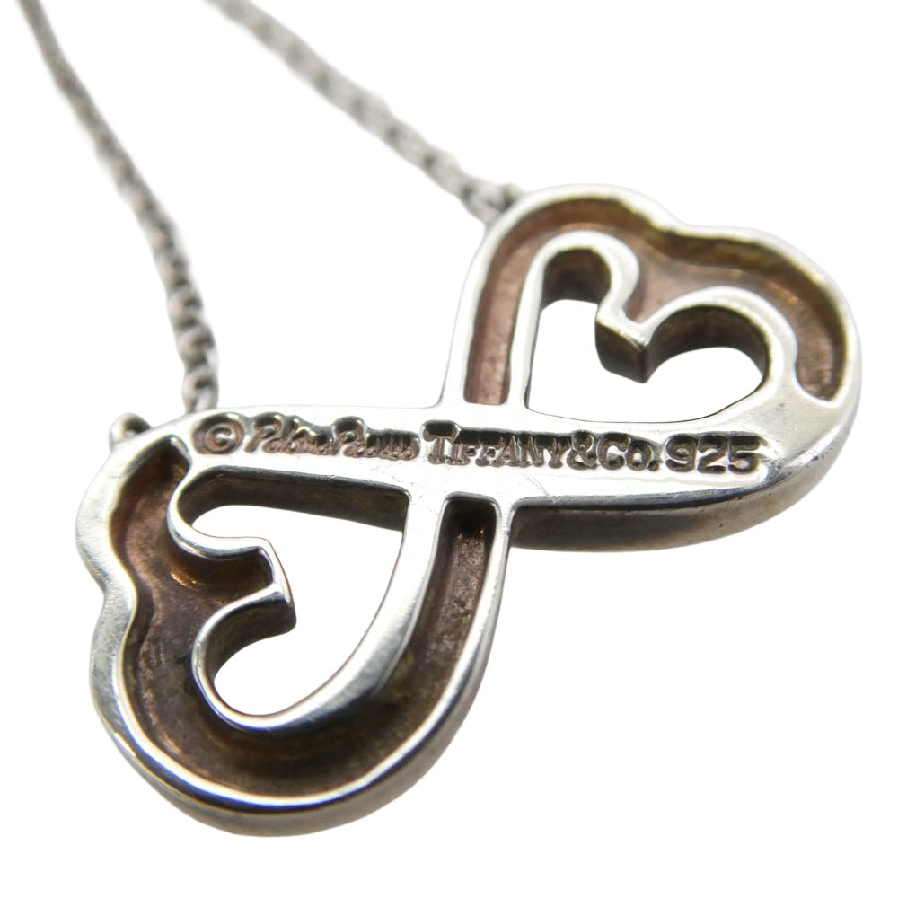 TIFFANY&Co. ティファニー ダブルラビングハート ネックレス シルバー系【中古】