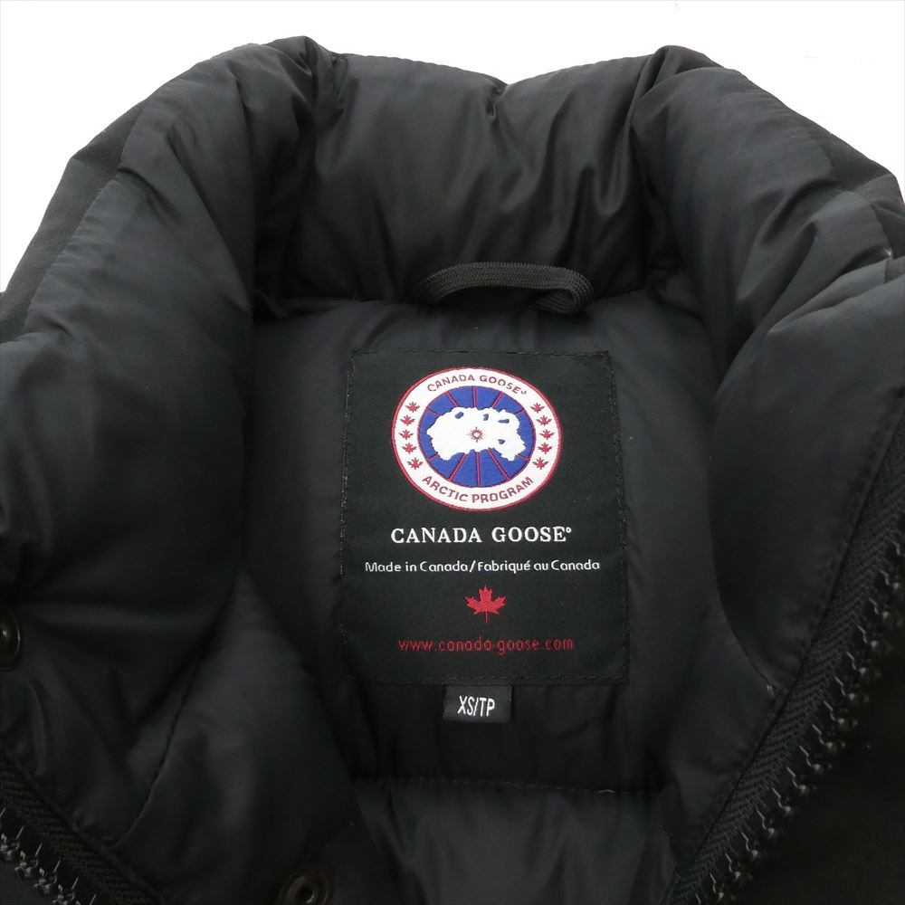 CANADA GOOSE カナダグース 4150MR FREESTYLE VEST フリースタイル ロゴワッペン ナイロン ダウンベスト ブラック系 XS【中古】