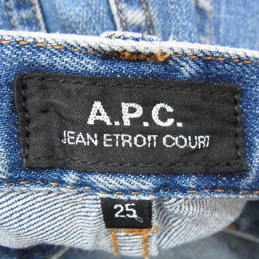 A.P.C. アーペーセー 815 NEW STANDARD ニュースタンダード ジッパーフライ デニムパンツ ジーンズ インディゴブルー系 25【中古】