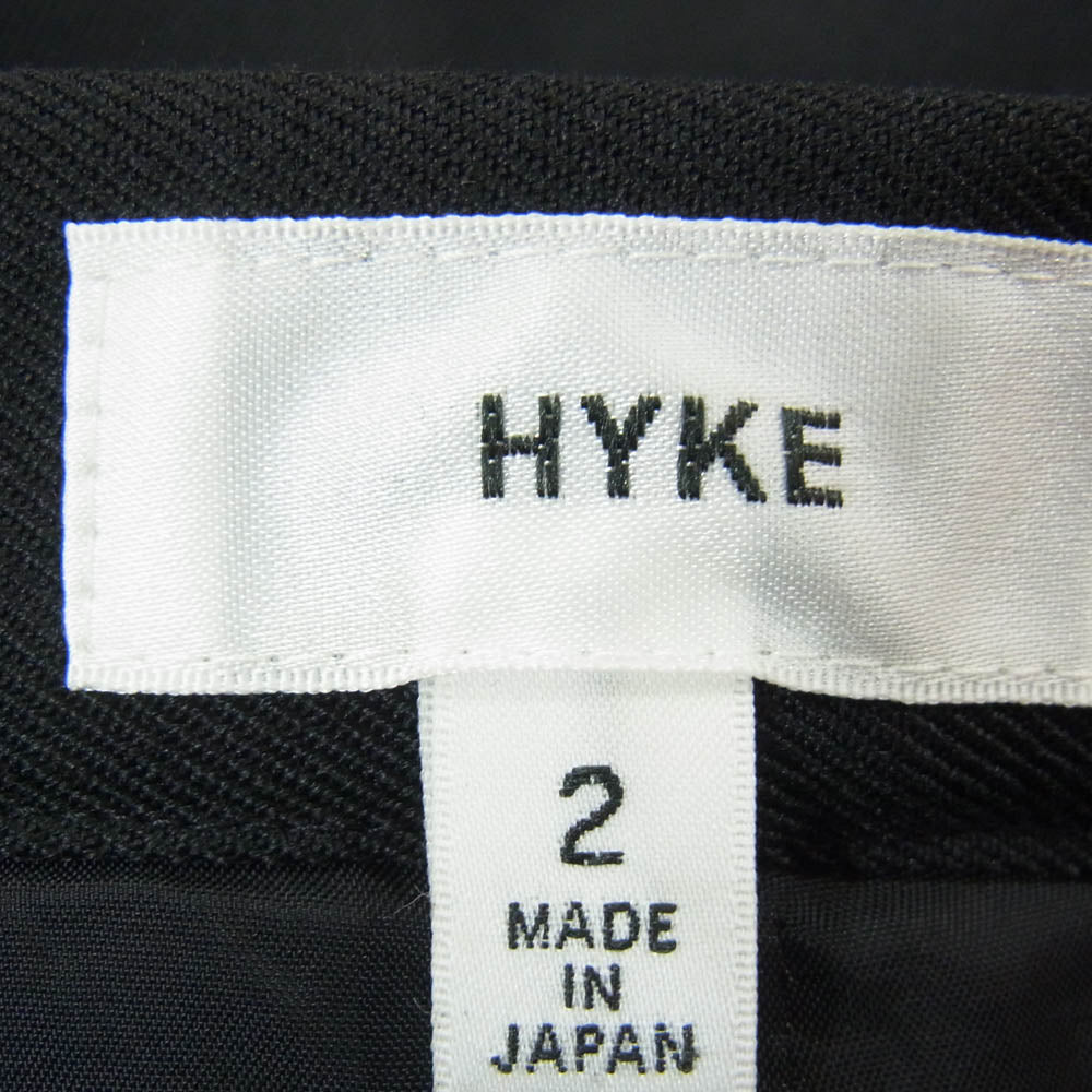 HYKE ハイク 16AW 162-13075-021 チェック柄 ウール スカート レイヤード パンツ ブラック系 2【中古】