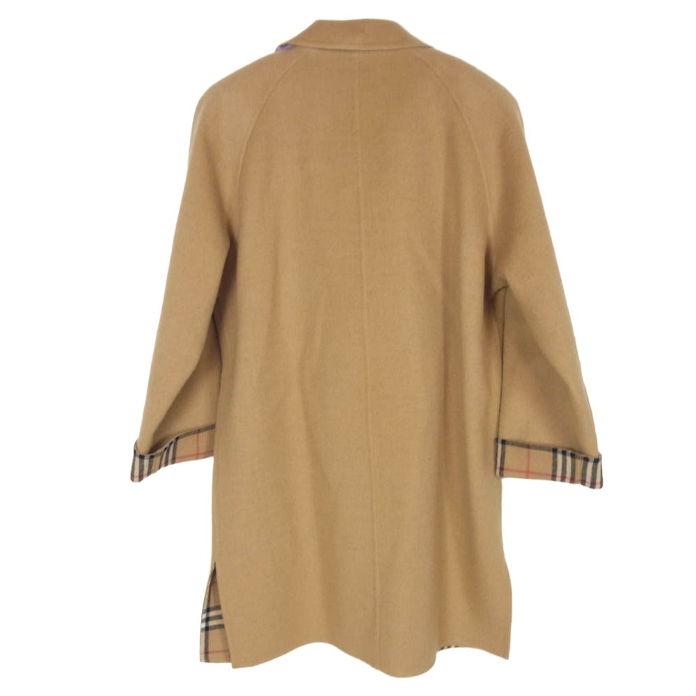 BURBERRY バーバリー FNA38-009-50 Burberrys バーバリーズ カシミヤ混 金ボタン 裏地ノバチェック ウール コート ブラウン系 40【中古】