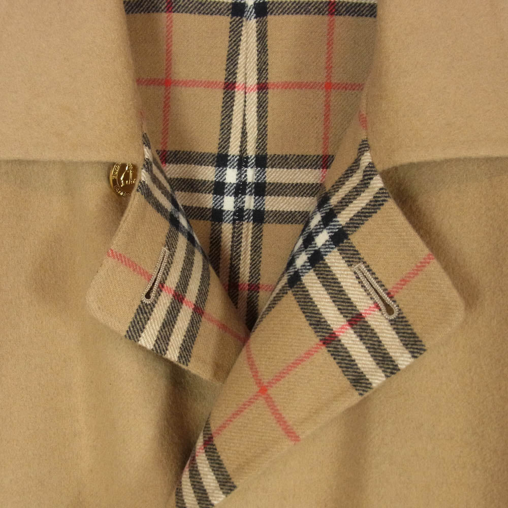 BURBERRY バーバリー FNA38-009-50 Burberrys バーバリーズ カシミヤ混 金ボタン 裏地ノバチェック ウール コート ブラウン系 40【中古】