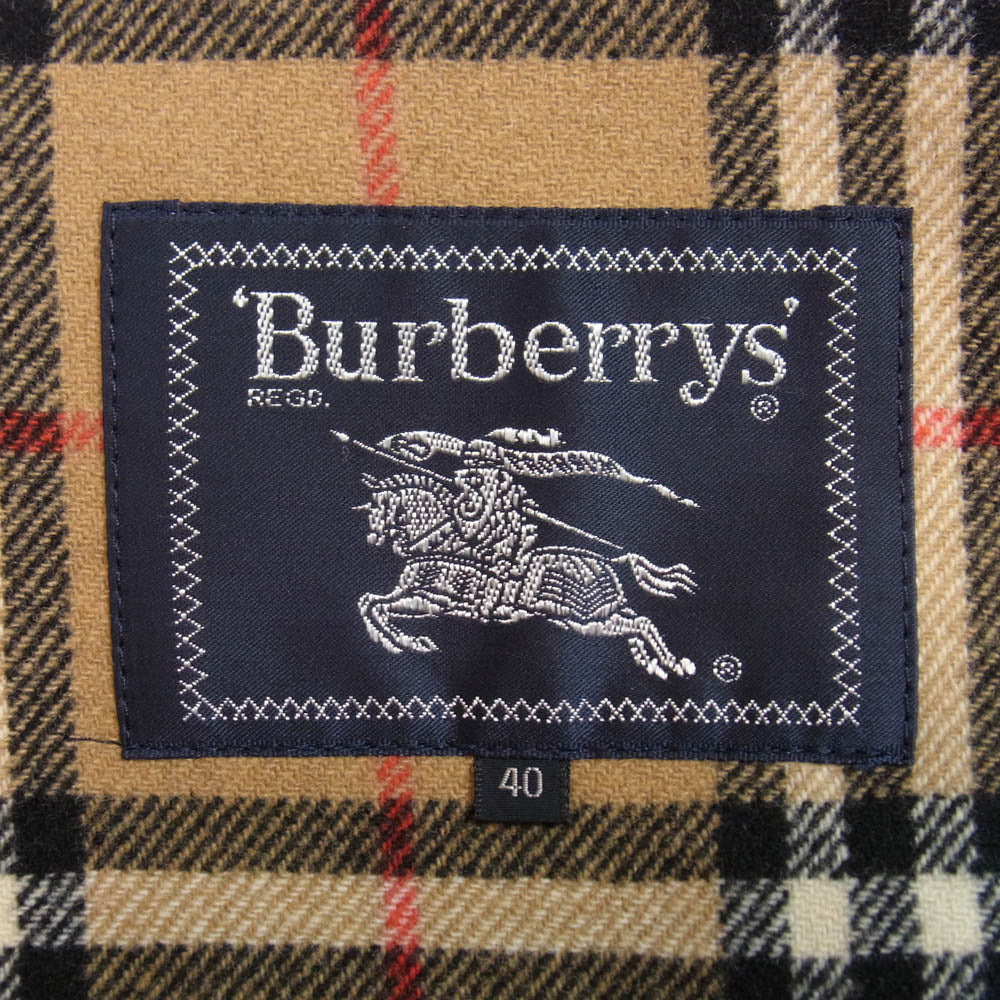 BURBERRY バーバリー FNA38-009-50 Burberrys バーバリーズ カシミヤ混 金ボタン 裏地ノバチェック ウール コート ブラウン系 40【中古】