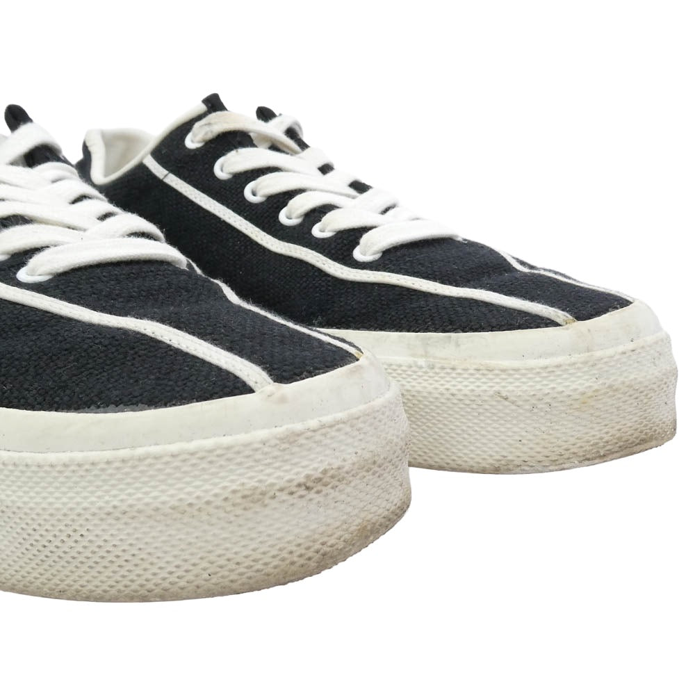 ANATOMICA アナトミカ WAKOUWA ワクワ キャンバス デッキシューズ ブラック系 ホワイト系 24.5cm【中古】