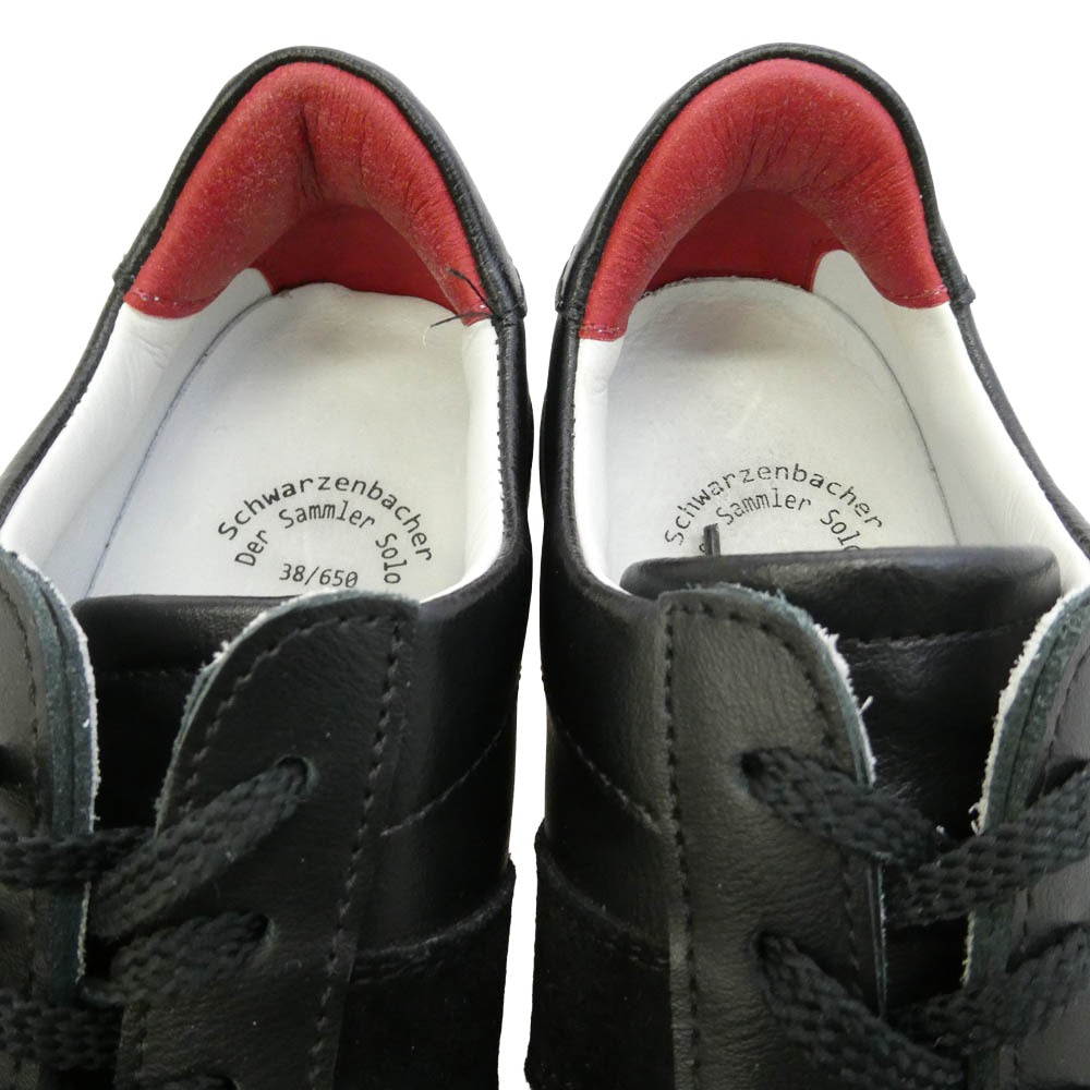 ディアザムラーソロ x Schwarzenbacher シュワルツェンバッハ BW GYM SHOES ジャーマントレーナー スニーカー ブラック系 38【中古】