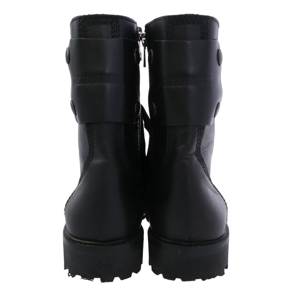 ZADIG&VOLTAIRE ザディグエヴォルテール サイドジップ ブーツ ブラック系 シルバー系 36【中古】