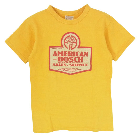 The REAL McCOY'S ザリアルマッコイズ JOE McCOY ジョーマッコイ UNITED MOTORS プリント Tシャツ イエロー系 36【中古】