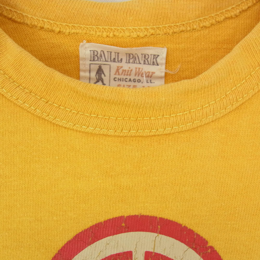 The REAL McCOY'S ザリアルマッコイズ JOE McCOY ジョーマッコイ UNITED MOTORS プリント Tシャツ イエロー系 36【中古】
