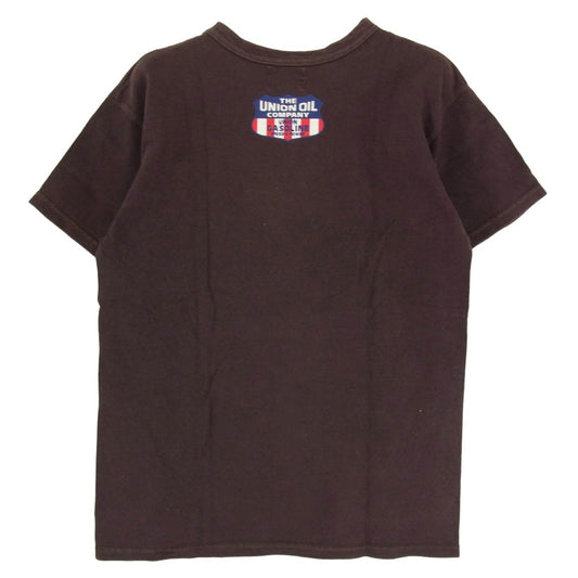 The REAL McCOY'S ザリアルマッコイズ JOE McCOY ジョーマッコイ MOHAWK GASOLINE プリント Tシャツ ブラウン系 38【中古】