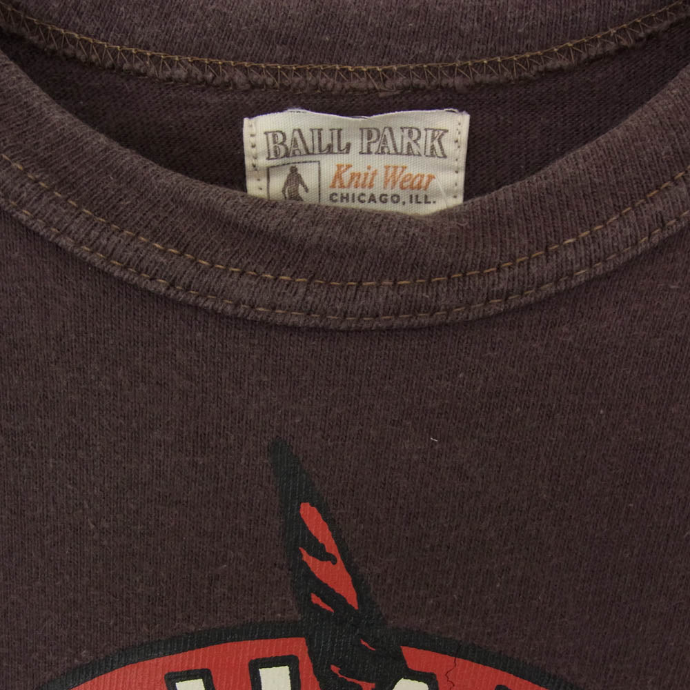 The REAL McCOY'S ザリアルマッコイズ JOE McCOY ジョーマッコイ MOHAWK GASOLINE プリント Tシャツ ブラウン系 38【中古】