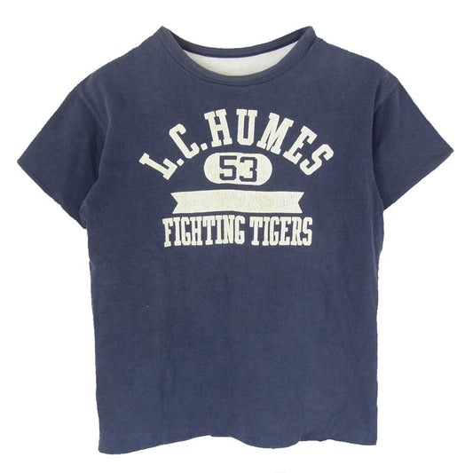 The REAL McCOY'S ザリアルマッコイズ sports wear リバーシブル プリント Tシャツ ネイビー系 M【中古】