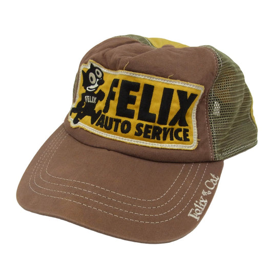 TOY'S McCOY トイズマッコイ FELIX AUTO SERVICE CAP フィリックス メッシュ キャップ 帽子 ブラウン系【中古】