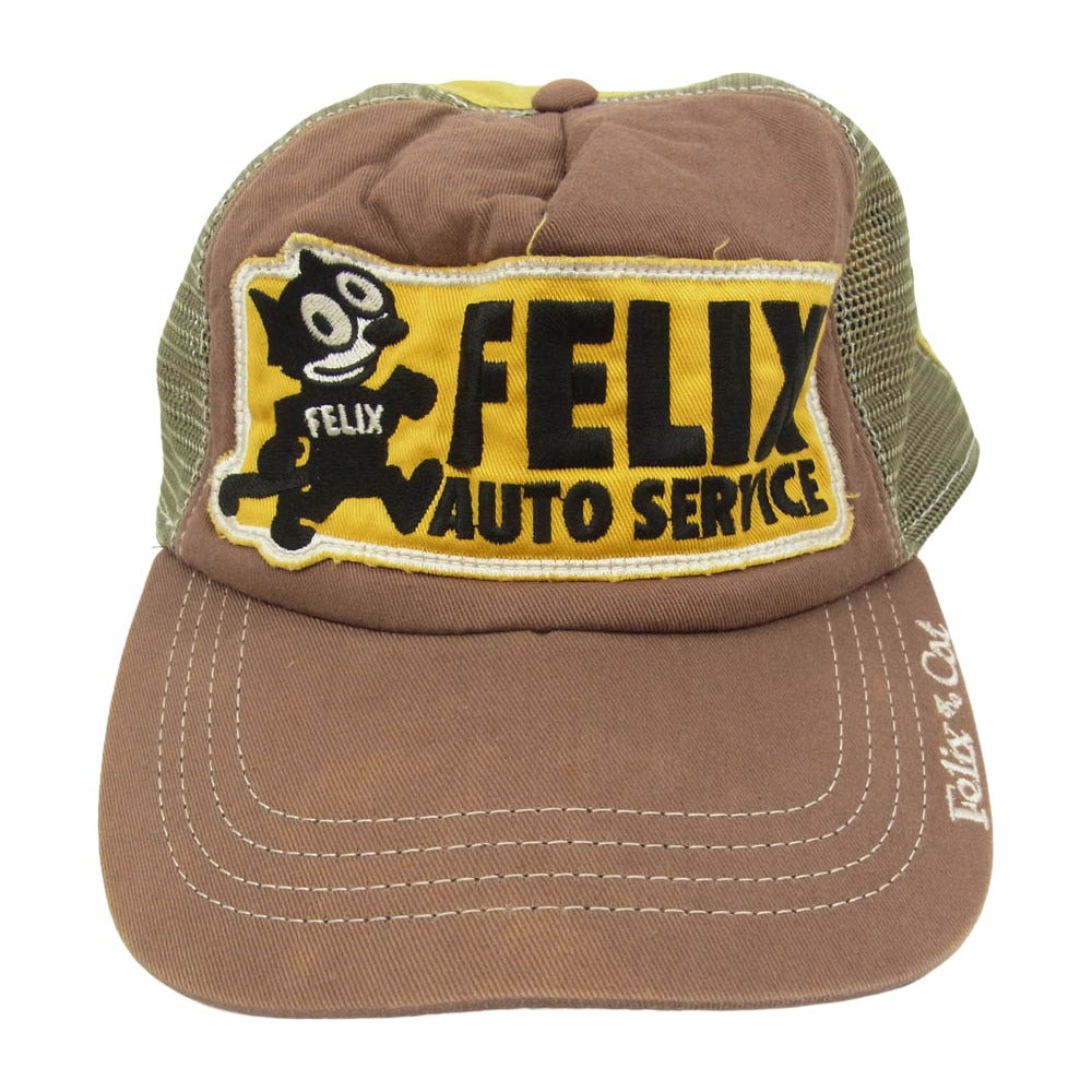 TOY'S McCOY トイズマッコイ FELIX AUTO SERVICE CAP フィリックス メッシュ キャップ 帽子 ブラウン系【中古】